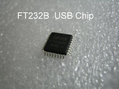 FT232B usb chip (easy to use)