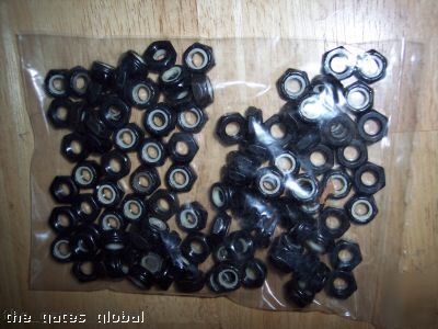 25 lock nuts - black - hardened