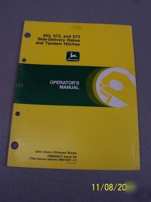 John deere manual side delivery rakes & tandem hitches