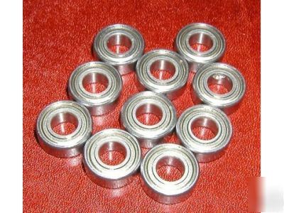New 10 metal bearing 4 x 10 x 4 flanged ball bearings 