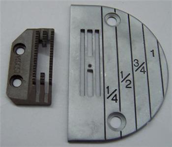 Regular plate and feeder for industrial sewing machine