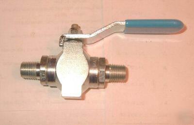 Ball valve, 5000PSI ,1/4 male ends, airless paint spray