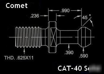 Comet cnc cat-40 solid retention knobs