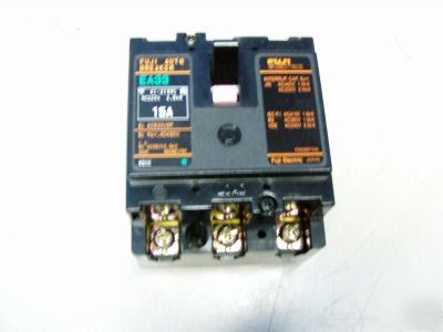 Fuji earth leakage 15A circuit breaker m/n: EA33