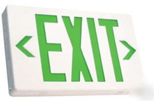 Green slim led exit/emergency sign & battery back up 