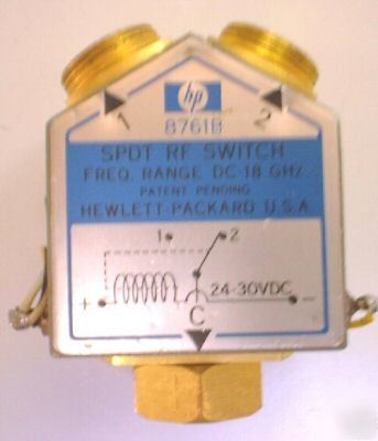 Hp 8761B/443 spdt dc to 18 ghz coaxial switch
