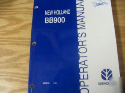 New holland BB900 baler operators manual