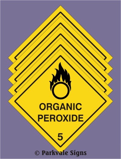 Pack of 5 organic peroxide stickers (1315)