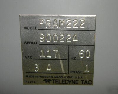 Teledyne tac PRAM222 with cables and foot pedal