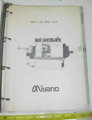 Miyano bncs bnc-12S 20S cnc lathe programming manual