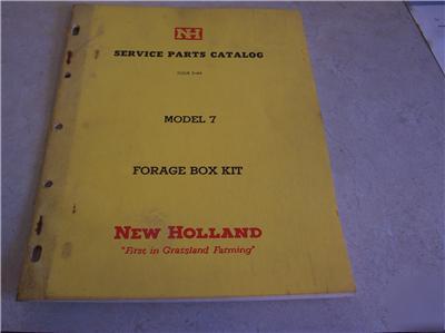New 1964 holland 7 forage box kit service parts catalog
