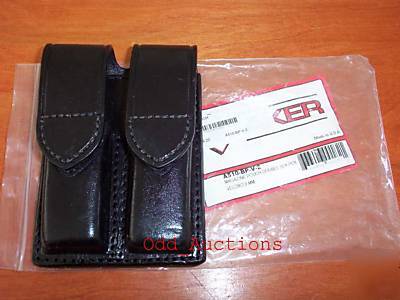 New aker leather double magazine pouch 9MM police