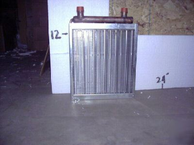 16X16 heat exchanger for use with outdoor wood furnace