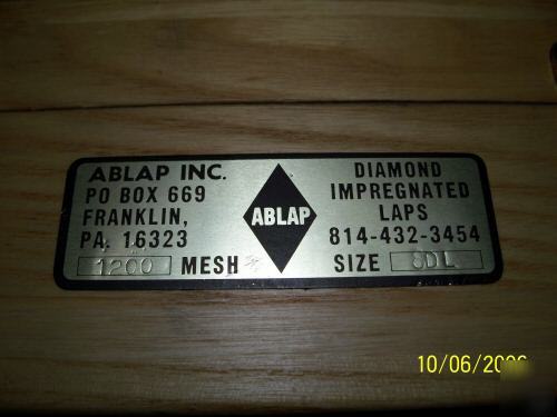Ablap diamond impregnated lap 1200 mesh 8