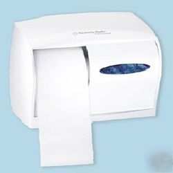 Double roll coreless tissue dispenser white kcc 09605