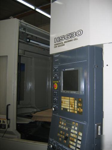 New hitachi seiki HS630 horizontal machining cell, 2000
