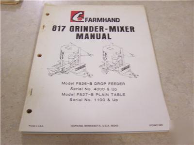 Farmhand 817 grinder-mixer manual