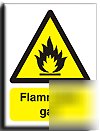 Flammable gas sign-adh.vinyl-300X400MM(wa-007-am)