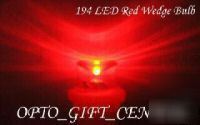 100PCS 194/168 led red inverted leds sidelight bulb f/s