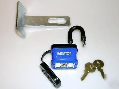 Hampton padlock with t-bar spare tire lock set of 3