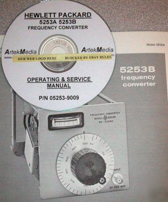 Hp 5253A 5253B freq. conv. operating & service manual