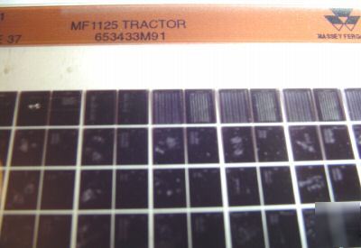 Massey ferguson 1125 tractor parts book microfiche mf