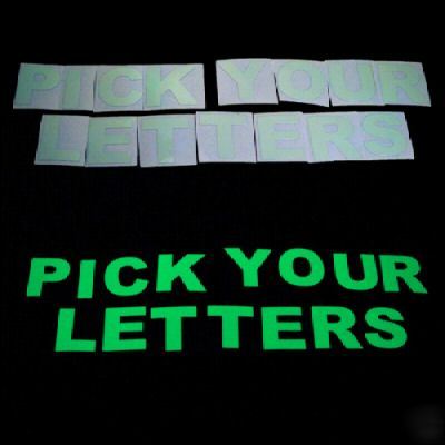 Pick 5 glow in the dark letters/numbers 1-3/4