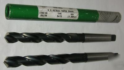 Precision 2 metric #2 tapered shank drill bits 17. 17.5