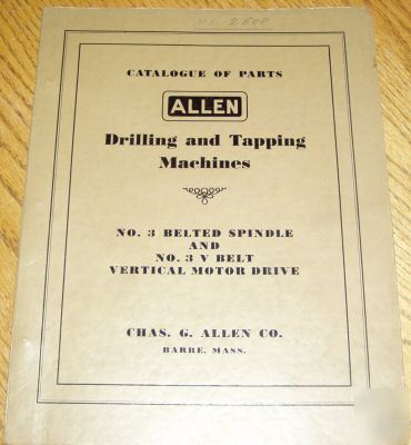 Allen #3 belted & v belted ccf cpf vc vccf drill manual