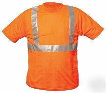 Ansi osha class ii 2 traffic safety t-shirt orange m