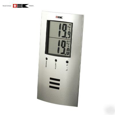 Bengt ek designÂ® flat panel indoor/outdoor thermometer