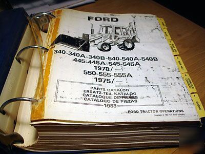 Ford 540A 540B 445A 450 545 545A 550 555A parts manual