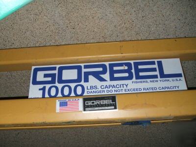 Gorbel 1000 lb. capacity crane system