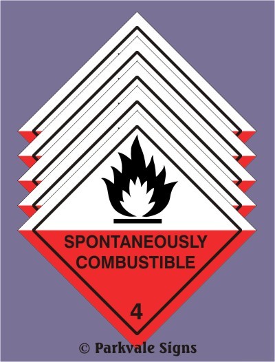 Pack of 5 spontaneously combustible stickers (1317)