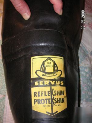 Servus reflekshin, protekshin fire boots, size 10