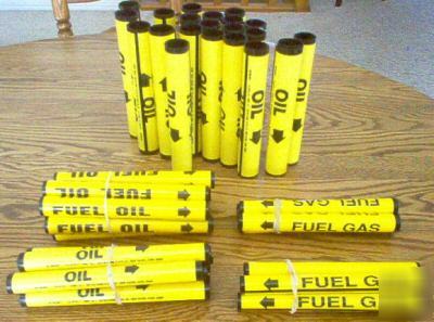 Seton setmark pipe labels pipe markers fuel oil gas