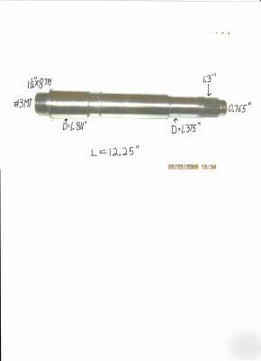 Spindle southbend model a 9 inch, nut, washer, key 