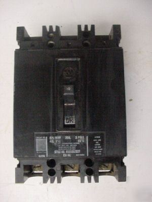 Westinghouse EHB3030 30AMP 3 pole 480V circuit breaker