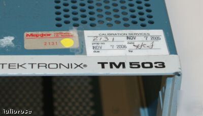 Tektronix TM503 plug-in power supply mainframe
