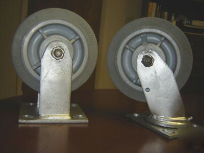 (4) colson 4 series 6X2 stainless casters swivel/rigid