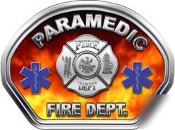 Fire helmet face decal 49 reflective paramedic fire