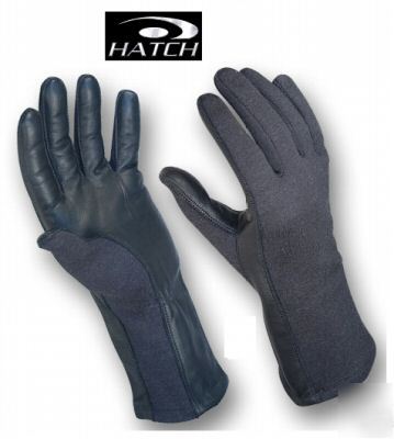 Hatch black flight police military nomex gloves xl