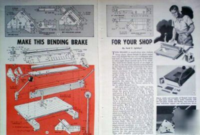 How-to build shop size sheet metal bending brake plans