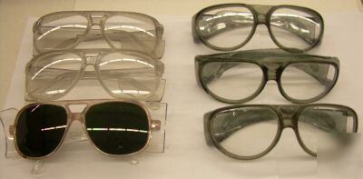 New 6 pr. clear & dark safety glasses 