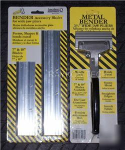 Sheet metal bender pliers w/ handle lock - 3 jaws