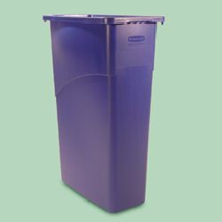 Slim jim 23-gallon rect. waste container-rcp 3540 blu