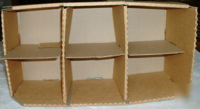 10 fel-pro divided corrugated tray boxes 18.5 X10X 6.5