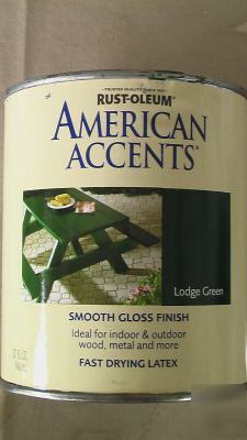2 quarts of american accents gloss finish - lodge green