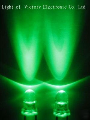 200 x brightest 3MM pure green led lamp 15,000 mcd fr/r