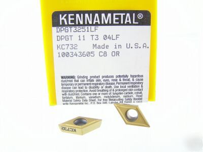 70 kennametal dpgt 32.51 lf KC732 carbide inserts K796